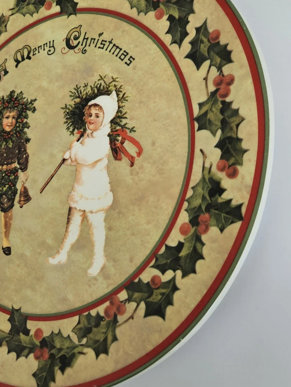 Bethany Lowe Designs Holly Edged Christmas Platter 